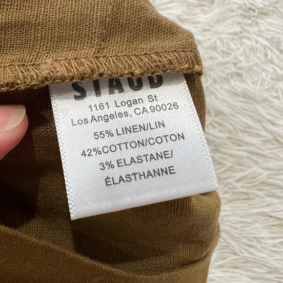 Staud Linen/Cotton Cropped Top - Size M - brown - Picture 5 of 8